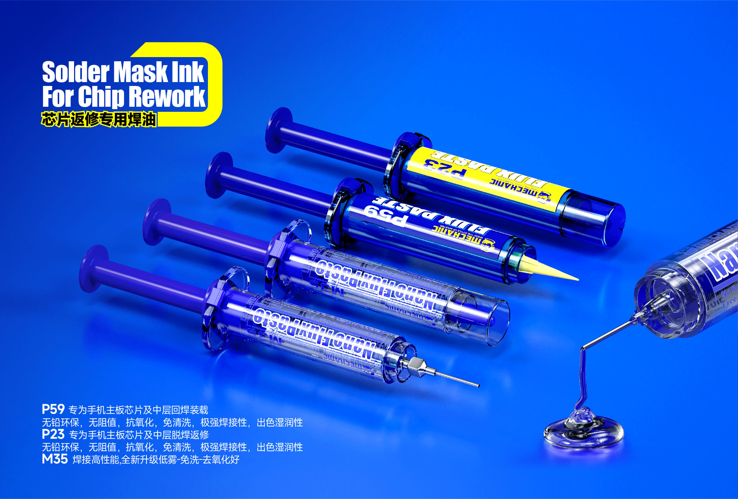 Chip-specific soldering flux